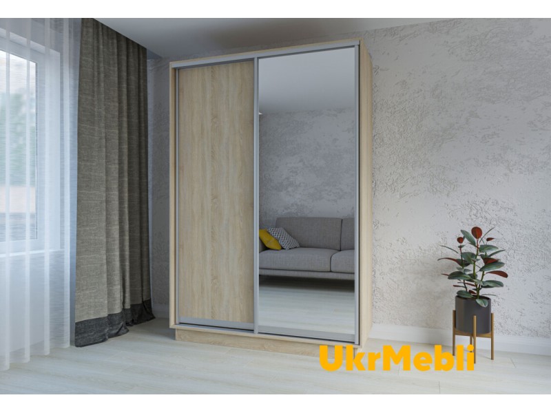 Шафа-купе 180х240х60 1 ДСП 1 дзеркало Шафа-купе 180х240х60 1 ДСП 1 дзеркало
