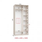 Шафа-купе Стандарт 100х60х240