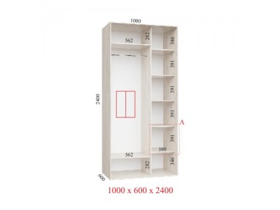 Шафа-купе Стандарт 100х60х240