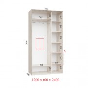 Шафа-купе Стандарт 120х60х240