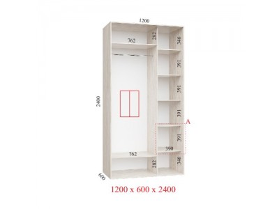 Шафа-купе Стандарт 120х60х240