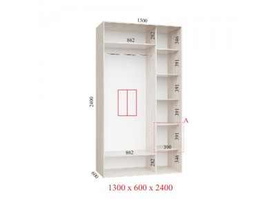 Шафа-купе Стандарт 130х60х240