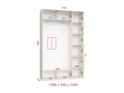 Шафа-купе Стандарт 150х45х240