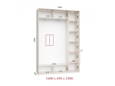 Шафа-купе Стандарт 160х45х240
