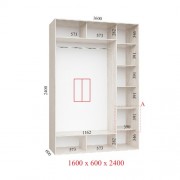 Шафа-купе Стандарт 160х60х240