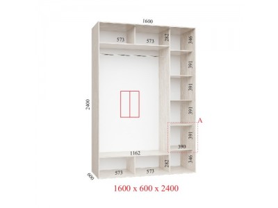 Шафа-купе Стандарт 160х60х240