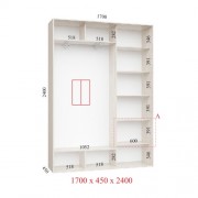 Шафа-купе Стандарт 170х45х240