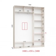 Шафа-купе Стандарт 180х45х240