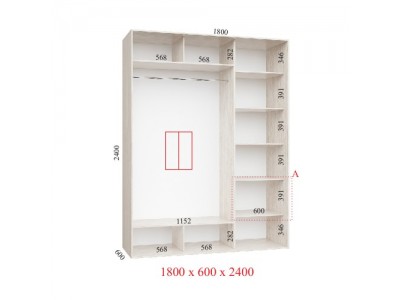 Шафа-купе Стандарт 180х60х240