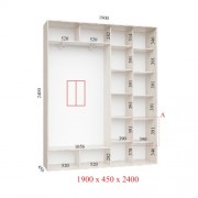 Шафа-купе Стандарт 190х45х240