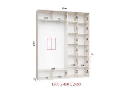 Шафа-купе Стандарт 190х45х240