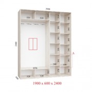 Шафа-купе Стандарт 190х60х240