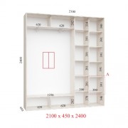 Шафа-купе Стандарт 210х45х240