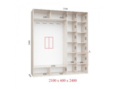 Шафа-купе Стандарт 210х60х240