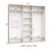 Шафа-купе Стандарт 240х60х240