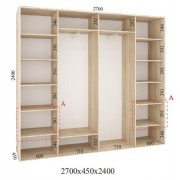 Шафа-купе Стандарт 270х45х240