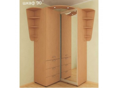 Кутова шафа-купе Стандарт 125х130х60х240