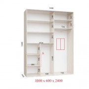 Шафа-купе Люкс 180х60х240