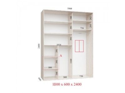 Шафа-купе Люкс 180х60х240