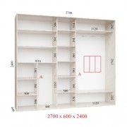 Шафа-купе Люкс 270х60х240