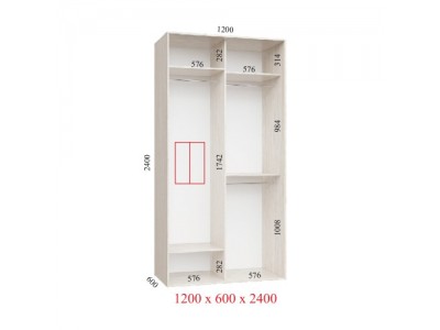 Шафа-купе Ультра 120х60х240