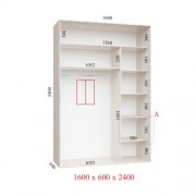 Шафа-купе Ультра 160х60х240