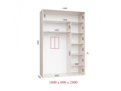 Шафа-купе Ультра 160х60х240