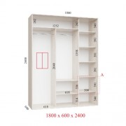 Шафа-купе Ультра 180х60х240