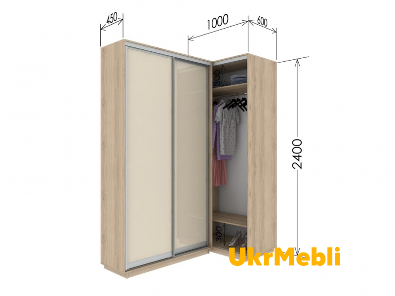 Приставна шафа-купе 100х240х45 Приставна шафа-купе 100х240х45