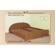 Кровать двухспальная 1+1 V-7